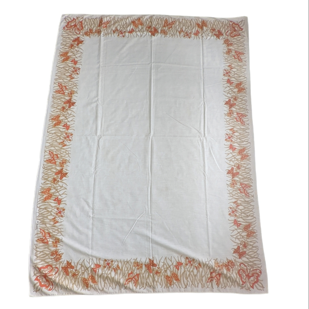 Vintage 70s Emilio Pucci Rectangular Butterfly Tablecloth - Picture 3 of 5